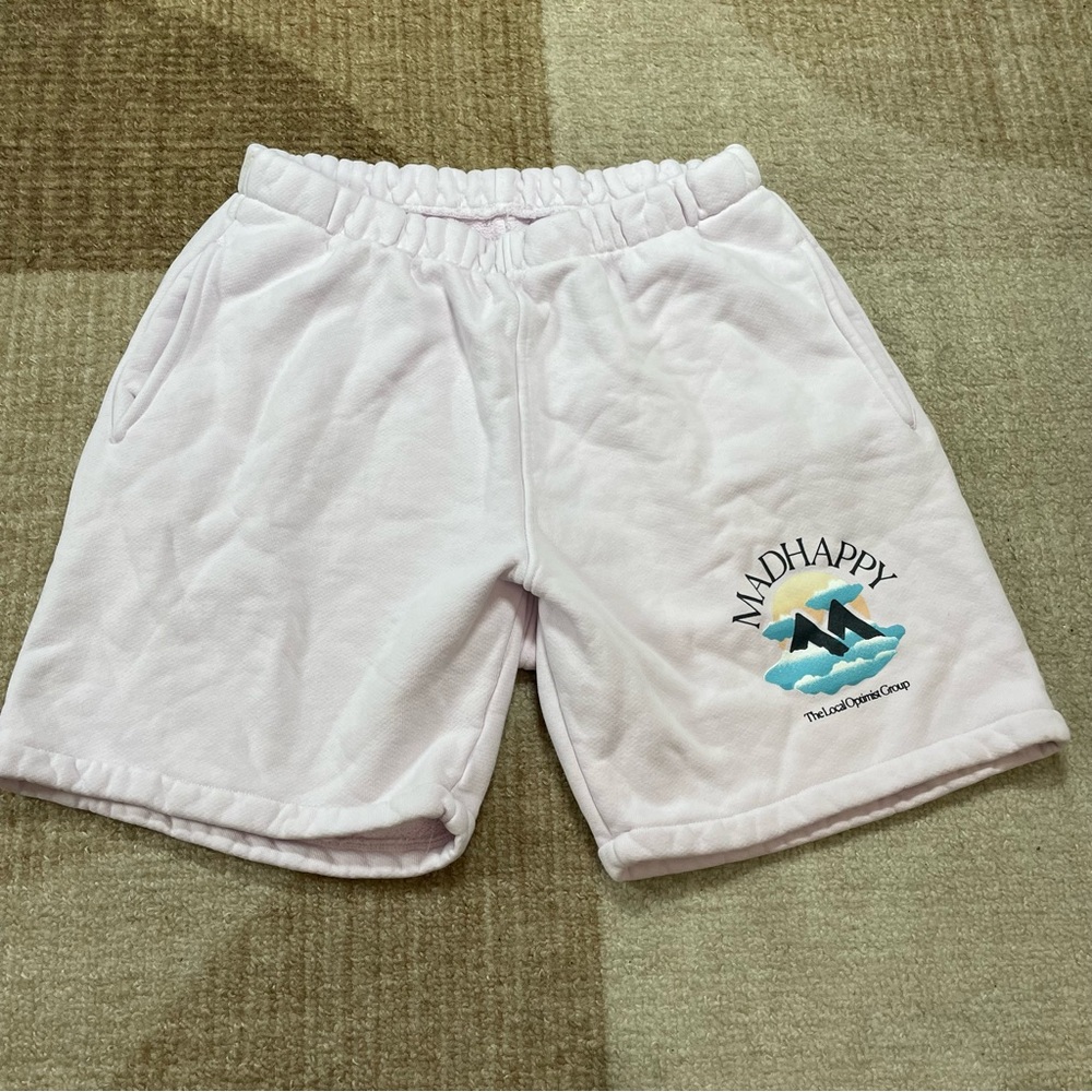 NEW MADHAPPY SUMMER OUTDOOR FLEECE SHORTS MISTY SZ LARGE L